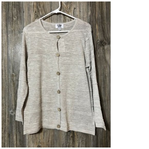 C&K Designs Tan Cardigan Sweater womens size small Lightweight NWT - Picture 10 of 11